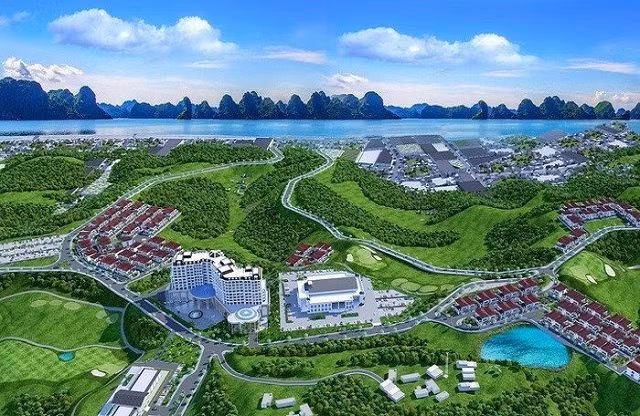 Phối cảnh dự án Khu đô thị phức hợp Hạ Long Xanh tỷ phú Phạm Nhật Vượng muốn đầu tư. Ảnh: UBND tỉnh Quảng Ninh.