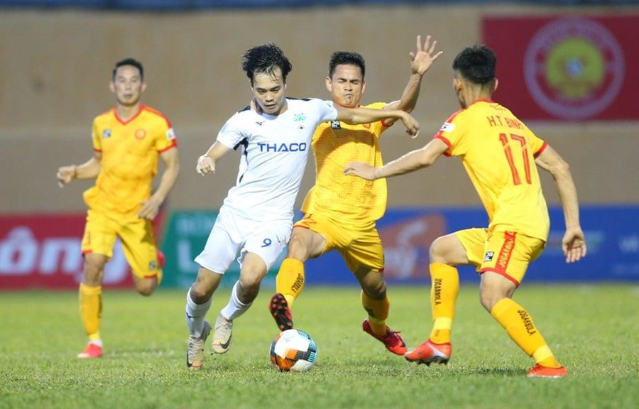 Hoàng Anh Gia Lai hòa 0-0 Thanh Hóa ở vòng 11 V-League 2020. (Ảnh: Nguyên An/Vietnam+)