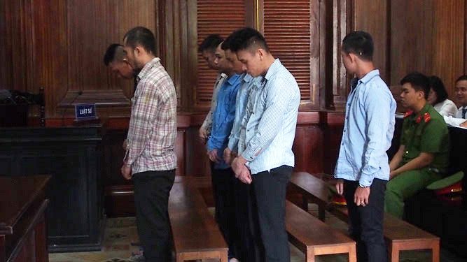 Các bị cáo tại phiên tòa