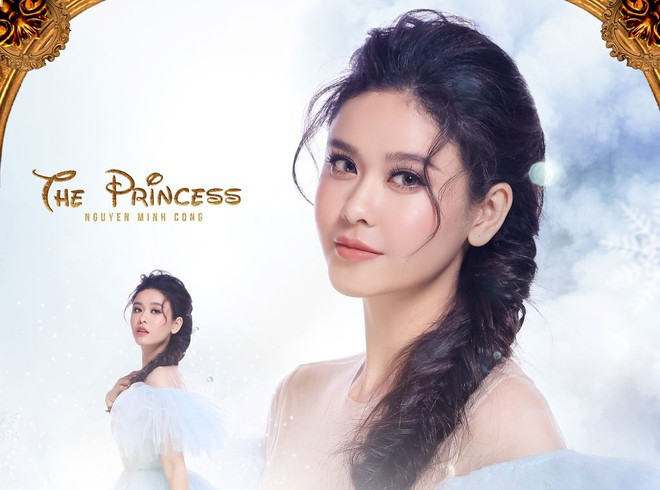 Trái ngược vào hình ảnh “kẹo ngọt” của Amee là Trương Quỳnh Anh, trong hóa thân của “nữ hoàng băng giá” Elsa và bộ đầm tinh khôi màu xanh nhạt ẢNH: ALI BÙI