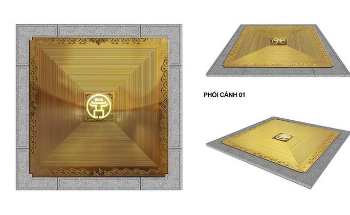 Cột mốc Km0 là tấm đồng hình vuông nguyên khối đặt phẳng với mặt sân khu vực trước tượng đài Lý Thái Tổ - Nguồn: Ban tổ chức cung cấp  Cột mốc Km0 là tấm đồng hình vuông nguyên khối đặt phẳng với mặt sân khu vực trước tượng đài Lý Thái Tổ - Nguồn: Ban tổ chức cung cấp