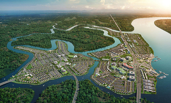 Phối cảnh một dự án vùng ven tại Đồng Nai hút khách TP HCM thời gian qua.