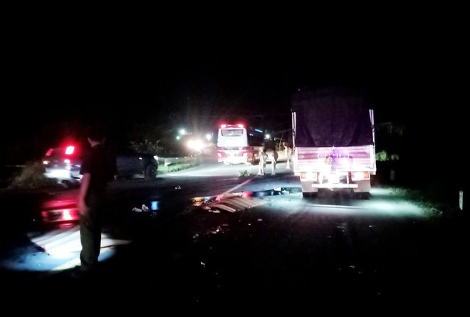 Hiện trường kinh hoàng của vụ tai nạn giao thông ẢNH: TRÙNG DƯƠNG