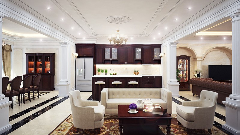 Bên cạnh phòng khách lớn, chủ nhà còn sắp xếp thêm một phòng khách nhỏ bên cạnh để sử dụng trong những buổi họp mặt gia đình, bạn bè thân thiết. Bên cạnh phòng khách lớn, chủ nhà còn sắp xếp thêm một phòng khách nhỏ bên cạnh để sử dụng trong những buổi họp mặt gia đình, bạn bè thân thiết.