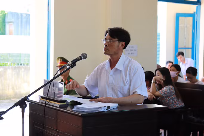 Bị cáo Nguyễn Hữu Quảng tại phiên tòa sơ thẩm