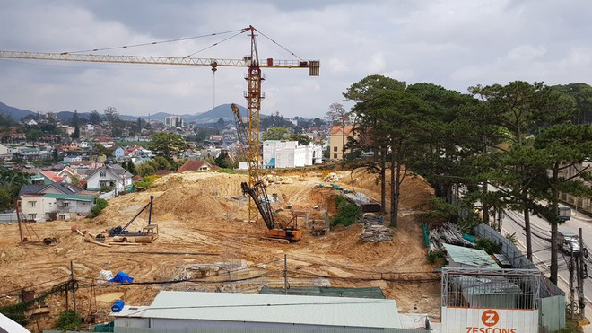 Dự án khách sạn của Công ty CP Tập đoàn Khải Vy từng bị xử phạt vì thi công “chui” ẢNH: GIA BÌNH