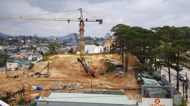 Dự án khách sạn của Công ty CP Tập đoàn Khải Vy từng bị xử phạt vì thi công “chui” ẢNH: GIA BÌNH