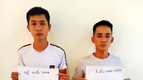 Các đối tượng đã ra đầu thú tại cơ quan Công an