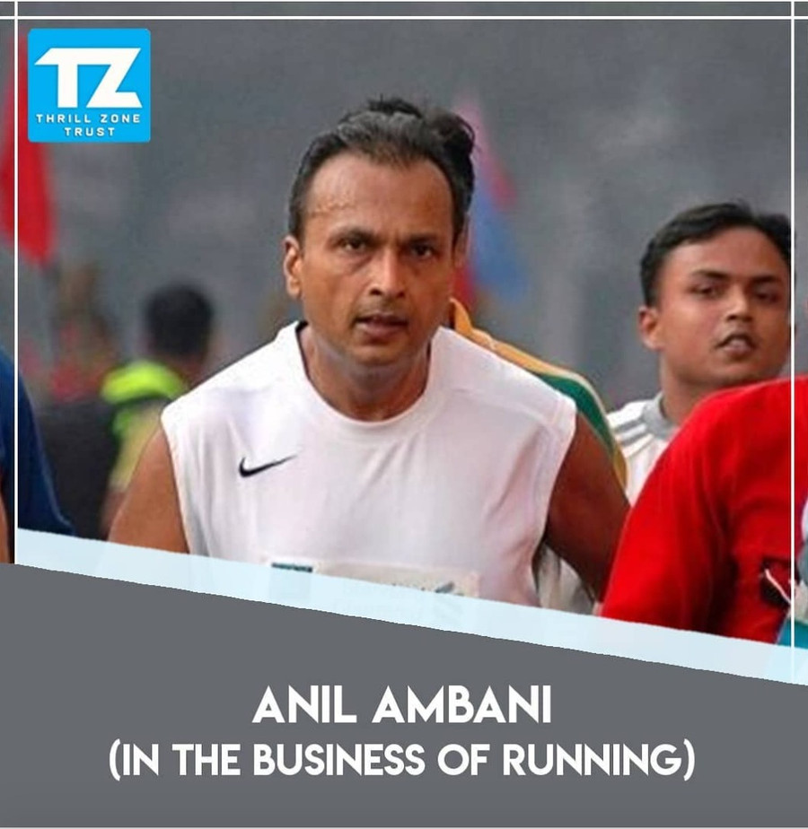  Anil Ambani thi chạy marathon. Ảnh: Instagram