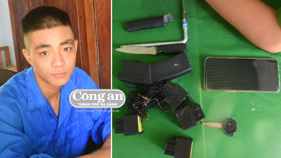  Nguyễn Văn Hiển và công cụ gây án.
