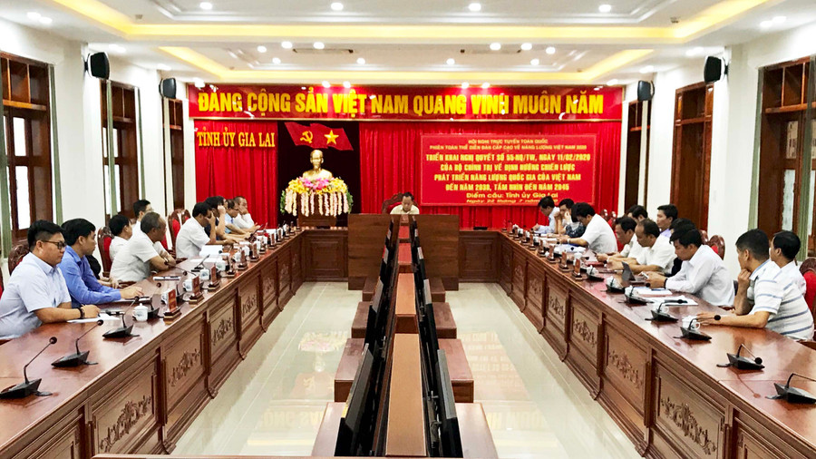 Quang cảnh hội nghị tại điểm cầu Gia Lai. Ảnh: Hà Duy Quang cảnh hội nghị tại điểm cầu Gia Lai. Ảnh: Hà Duy