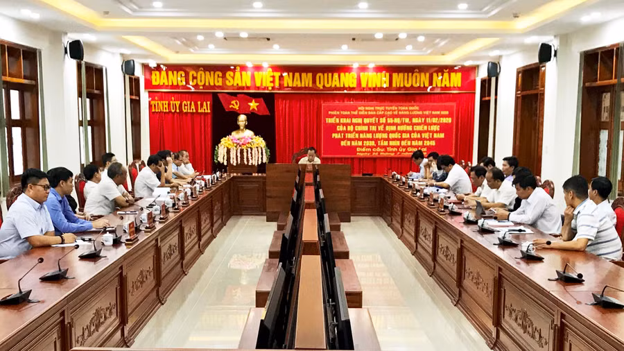 Quang cảnh hội nghị tại điểm cầu Gia Lai. Ảnh: Hà Duy Quang cảnh hội nghị tại điểm cầu Gia Lai. Ảnh: Hà Duy