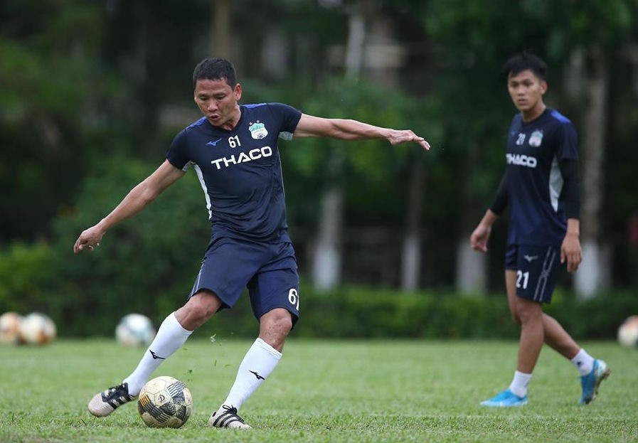 Tiền đạo Anh Đức đã có buổi tập luyện đầu tiên cùng Hoàng Anh Gia Lai. Ảnh: Minh Trần/Sport5