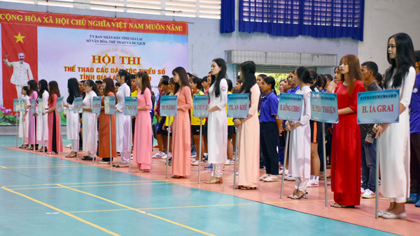 Hội thi thu hút hơn 500 cán bộ, huấn luyện viên, vận động viên đến từ 17 huyện, thị xã và thành phố trên địa bàn tỉnh. Ảnh: H.P