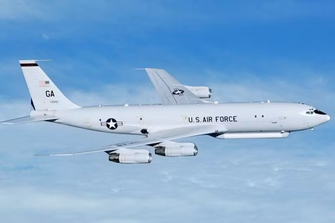 Máy bay trinh sát Mỹ E-8C. Ảnh: SCMP