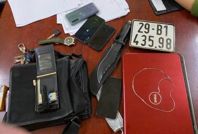 Tang vật bị thu giữ. Tang vật bị thu giữ.