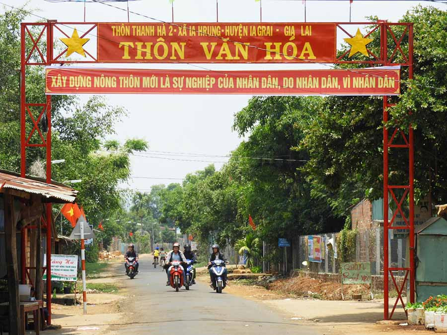  Diện mạo nông thôn của huyện Ia Grai ngày càng khởi sắc. Ảnh: T.N