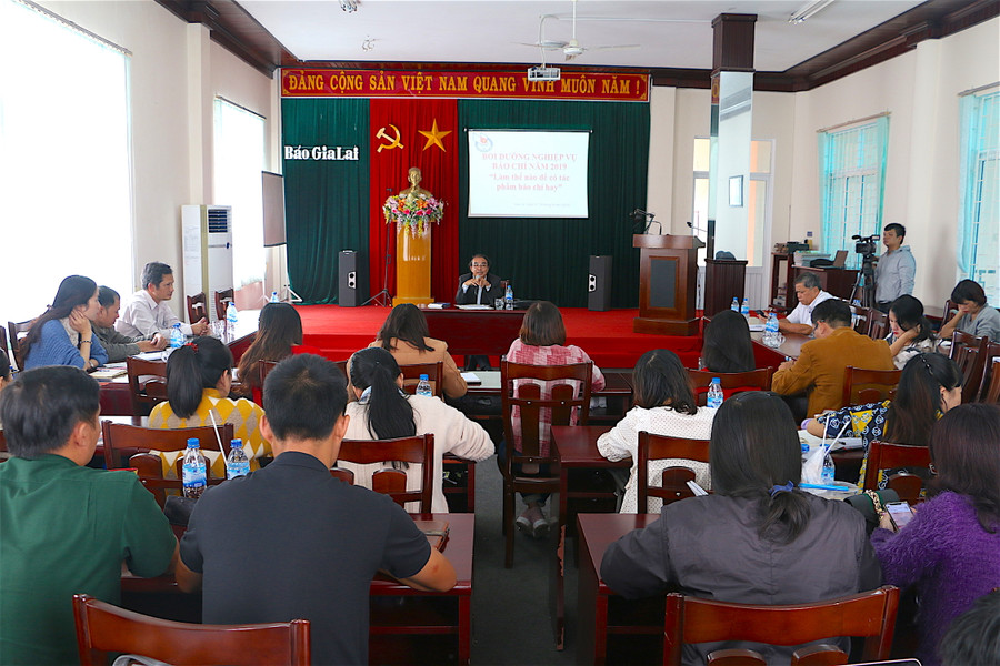 Quang cảnh lớp tập huấn. Ảnh: M.T