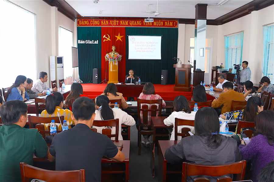 Quang cảnh lớp tập huấn. Ảnh: M.T