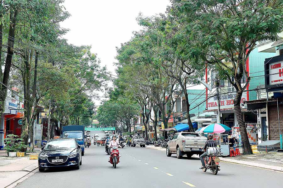  Đoạn đường Hoàng Văn Thụ nằm trên địa bàn phường Ia Kring, TP. Pleiku. Ảnh: Đức thụy