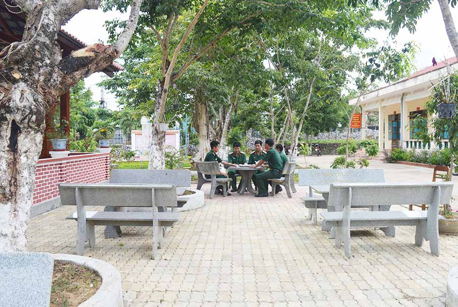 Xây dựng đơn vị chính quy, xanh-sạch-đẹp được Ban CHQS huyện Kbang xác định là khâu đột phá trong năm 2019. Ảnh: A.H