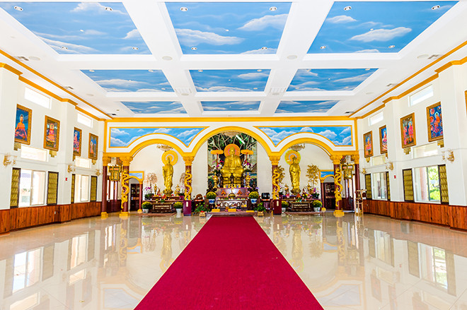 Ngôi chánh điện của thiền viện Chân Nguyên uy nghiêm được hoàn thành vào năm 2012.