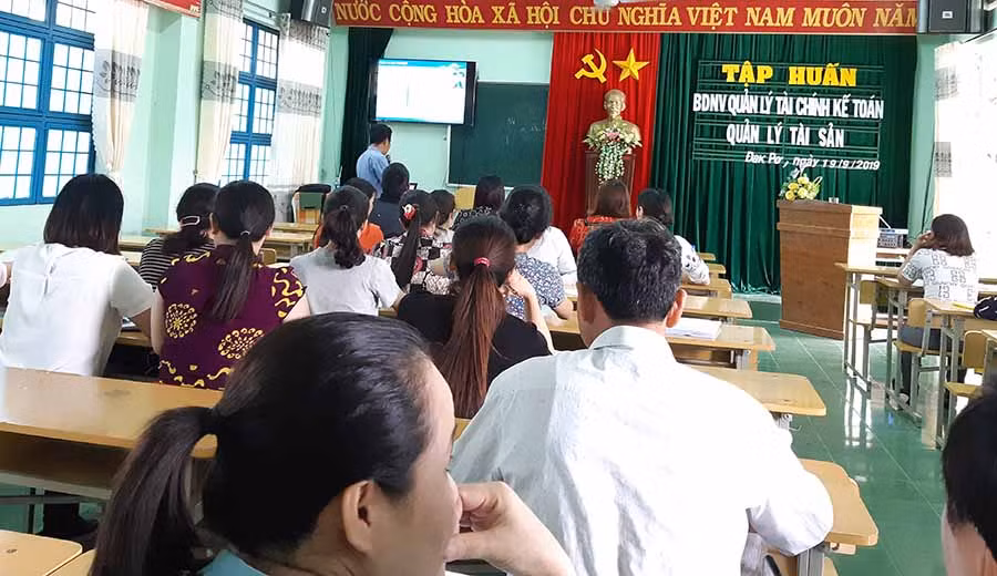  Quang cảnh lớp tập huấn. Ảnh: Tuyết Mai