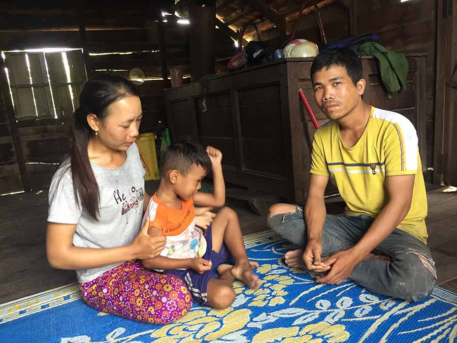  Gia đình anh Nay Si (xã Ia Ake, huyện Phú Thiện) đoàn tụ sau bao ngày xa cách. Ảnh: V.N
