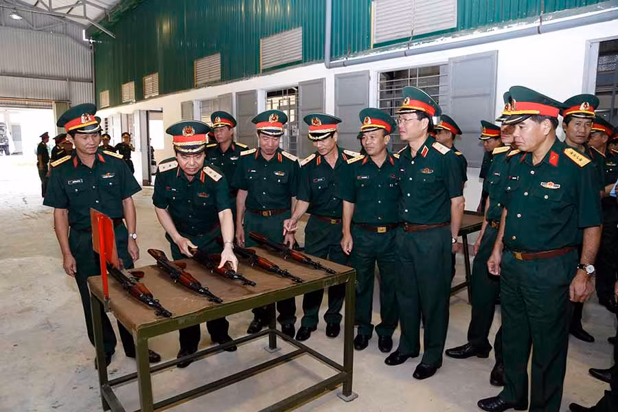  Tiểu đoàn 30 (Cục Kỹ thuật Quân đoàn 3) tham gia hội thi sửa chữa vũ khí trang bị kỹ thuật toàn quân năm 2019. Ảnh: V.H 