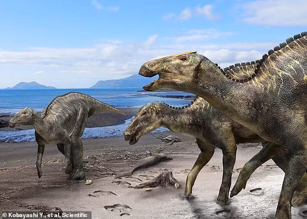  Chân dung con khủng long mỏ vịt được phục dựng bằng đồ họa - ảnh do nhóm nghiên cứu cung cấp