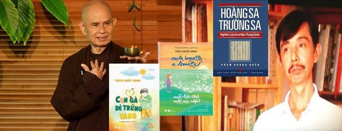  Tác phẩm đoạt Giải Sách Hay 2019 của Thiền sư Thích Nhất Hạnh và Nhà nghiên cứu Phạm Hoàng Quân. Ảnh: TL