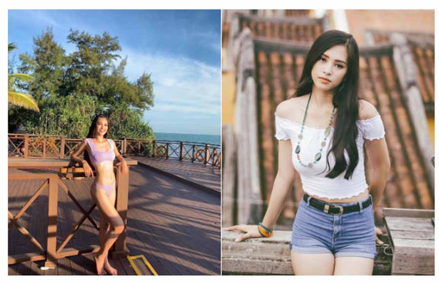 Áo trễ vai hay hai dây là những items được cô gái 19 tuổi yêu thích. Với thiết kế thế này, cô khéo léo khoe trọn được bờ vai thon thả, duyên dáng.