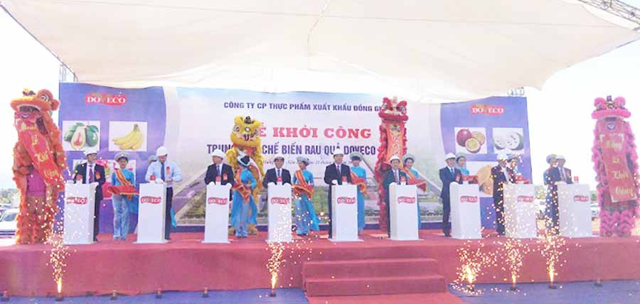 Khởi công Trung tâm chế biến rau quả DOVECO tại Gia Lai. Ảnh: Đ.G.N