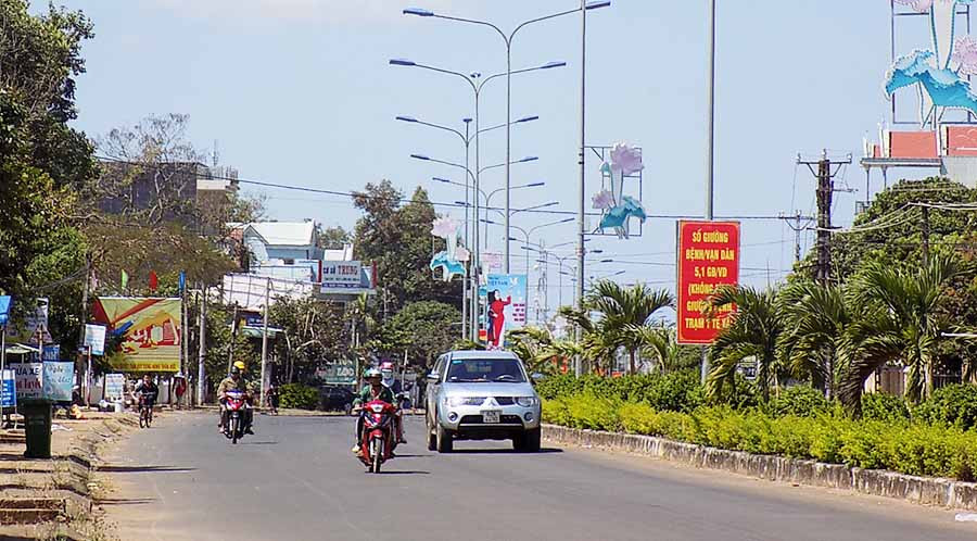 Một góc trung tâm huyện Ia Grai. Ảnh: Thanh Nhật