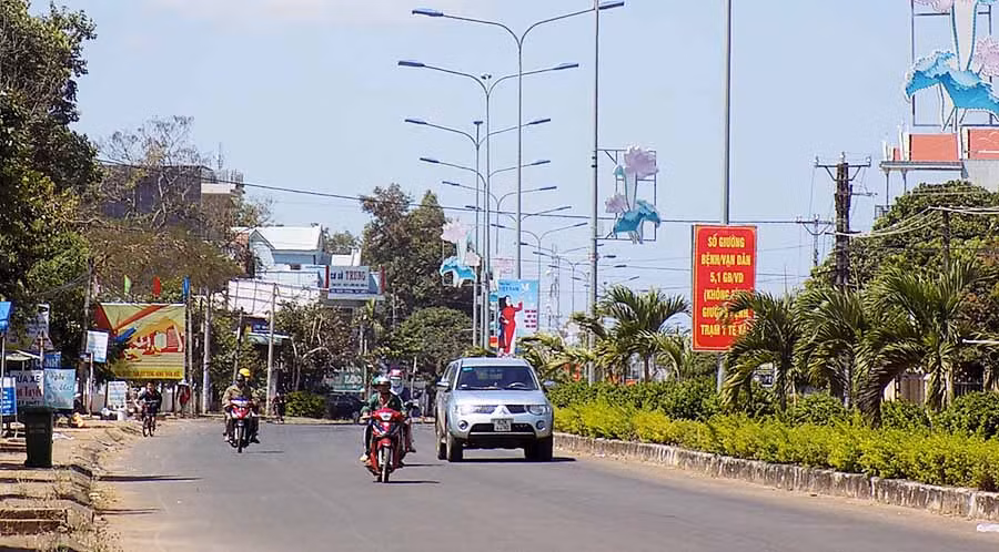 Một góc trung tâm huyện Ia Grai. Ảnh: Thanh Nhật