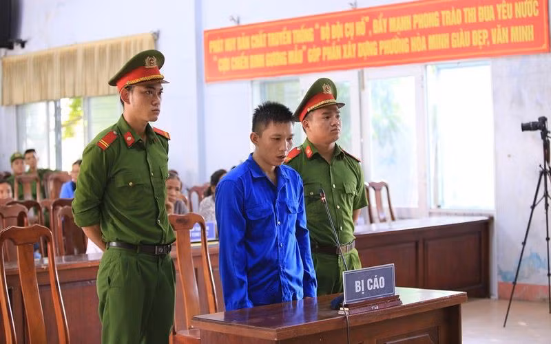 Bị cáo tại tòa.