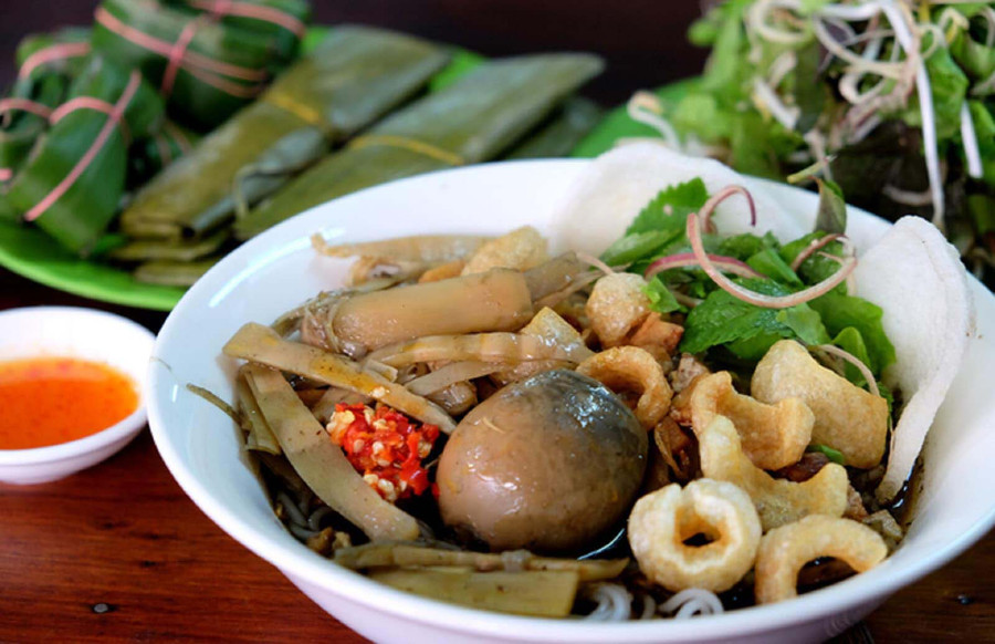 Bún mắm cua Gia Lai. Ảnh: Nhung Lương