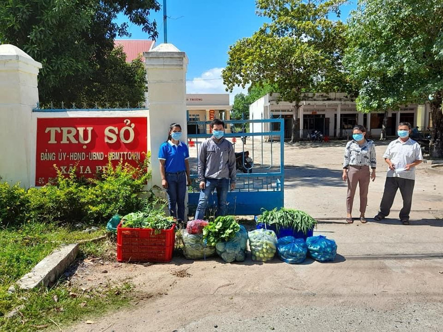 Phong tỏa tạm thời toàn bộ xã Ia Piar (huyện Phú Thiện). Ảnh: Vũ Chi
