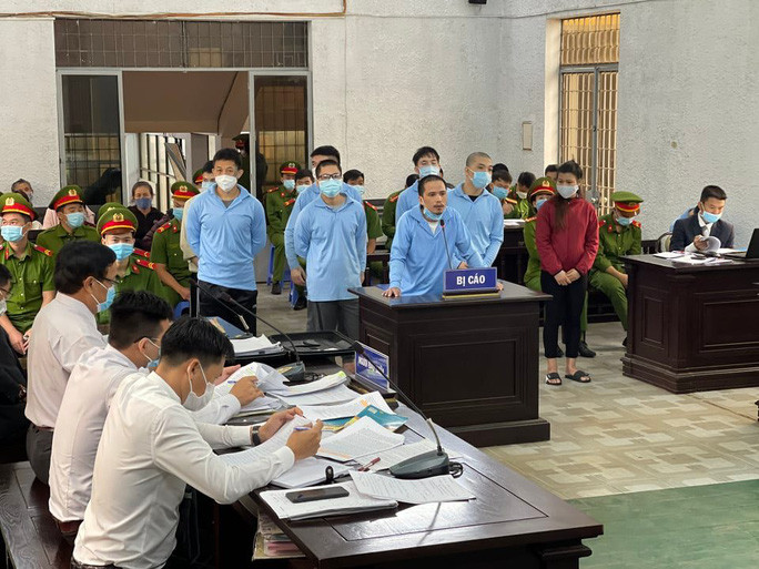 Các bị cáo tại phiên tòa phúc thẩm