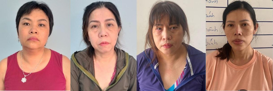 Từ trái qua: Hiền, Anh, Châu, Khanh. Ảnh: Nguyễn Tú