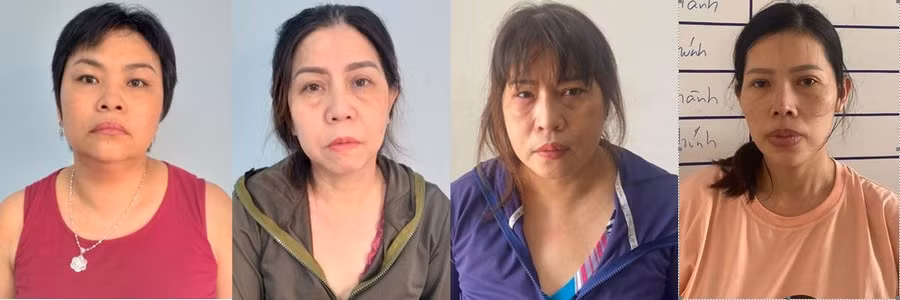 Từ trái qua: Hiền, Anh, Châu, Khanh. Ảnh: Nguyễn Tú