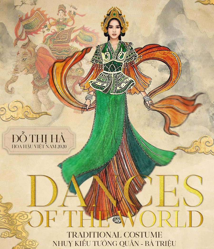 Hoa hậu Việt Nam 2020 mạnh mẽ trong hình ảnh của Nhụy Kiều tướng quân. Ảnh: FBNV