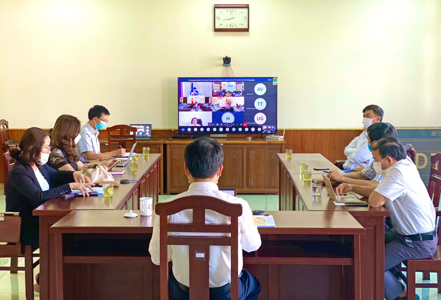 Hội nghị trực tuyến Triển khai Chiến lược quốc gia về tăng trưởng xanh giai đoạn 2021-2030, tầm nhìn 2050 do Bộ Kế hoạch và Đầu tư tổ chức ngày 29-10. Ảnh: Hà Duy