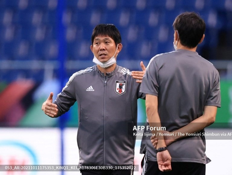 Huấn luyện viên Hajime Moriyasu muốn sử dụng sơ đồ 4-3-3 cho tuyển Nhật Bản. Ảnh: AFP