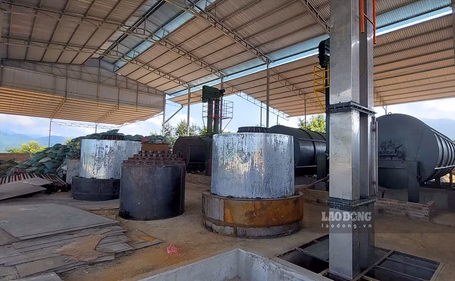 Nhà máy chế biến cà phê Việt Bắc đang trong giai đoạn hoàn thiện.