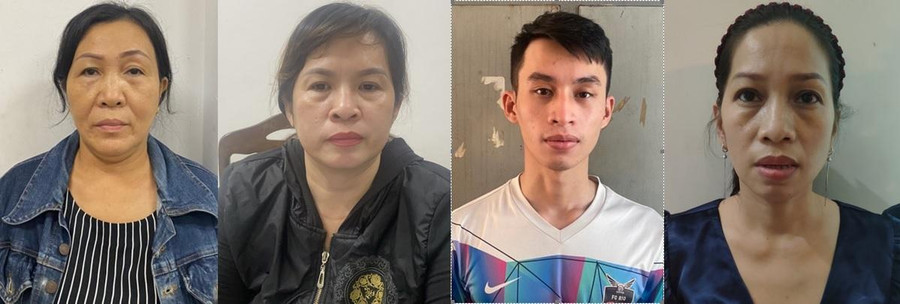 Từ trái qua: Nga, Sương, Toàn, Út. Ảnh: Nguyễn Tú