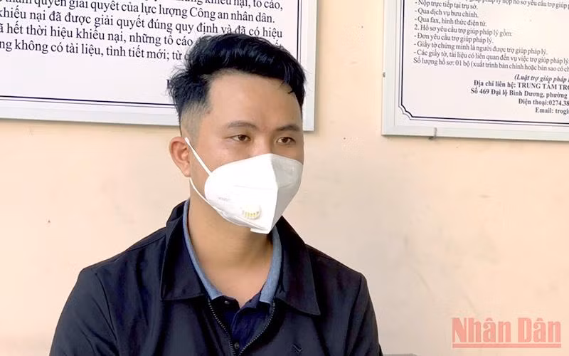 Đối tượng Nguyễn Đình Nhuận đang bị tạm giữ.