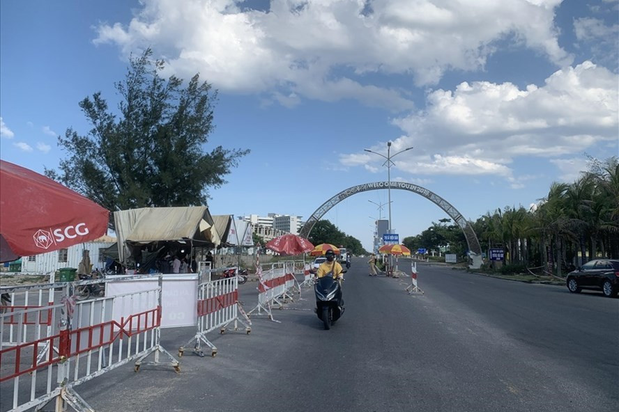 Đà Nẵng hiện chỉ duy trì chốt kiểm soát dịch tại các cửa ngõ ra vào thành phố. Ảnh: TC