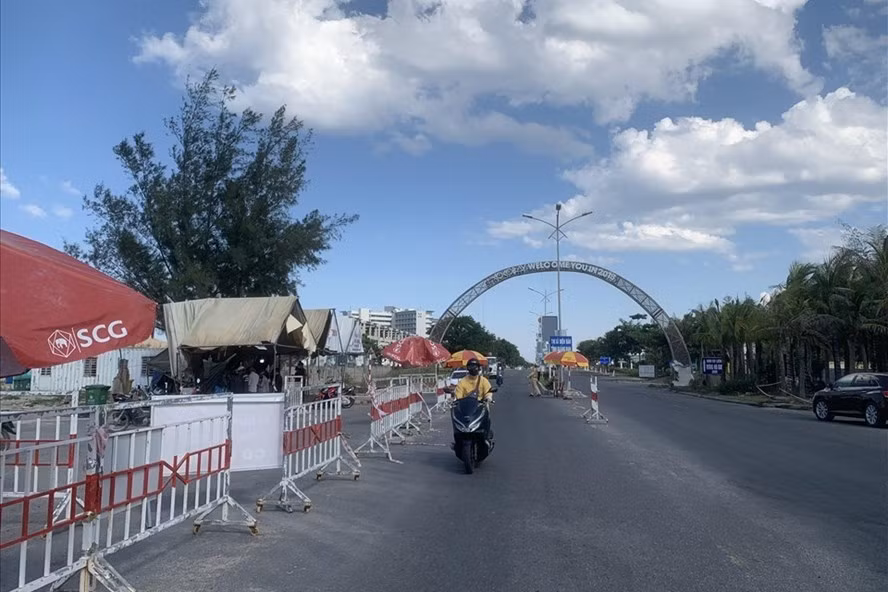 Đà Nẵng hiện chỉ duy trì chốt kiểm soát dịch tại các cửa ngõ ra vào thành phố. Ảnh: TC