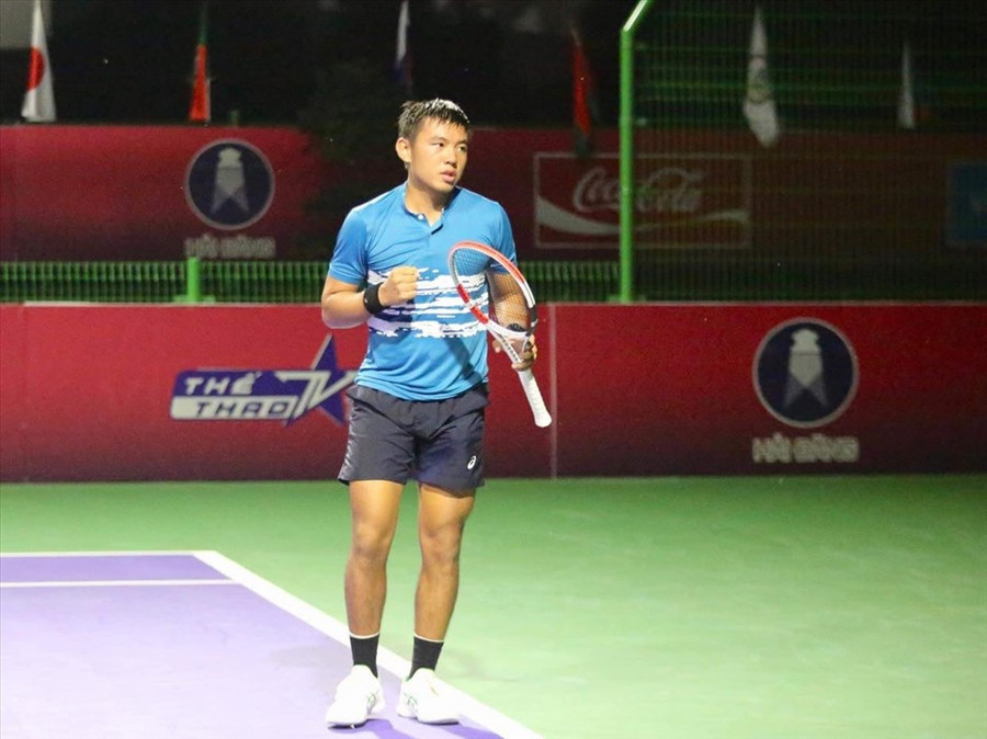 Lý Hoàng Nam giành chiến thắng trước hạt giống số 4 Hady Habib. Ảnh: VTF
